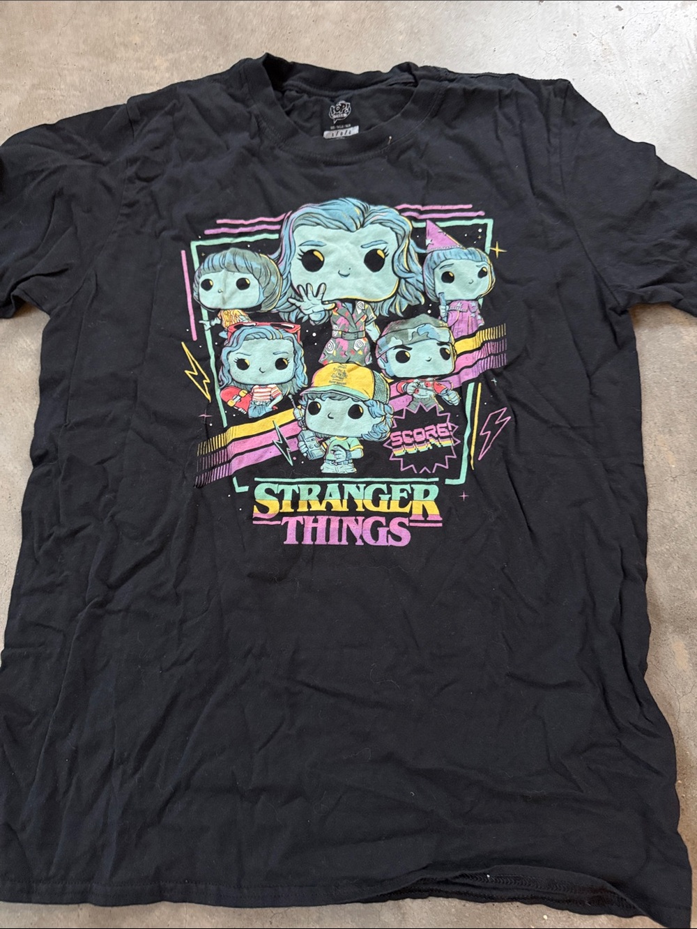 Funko Black Stranger Things Neon Pop Kids Tee